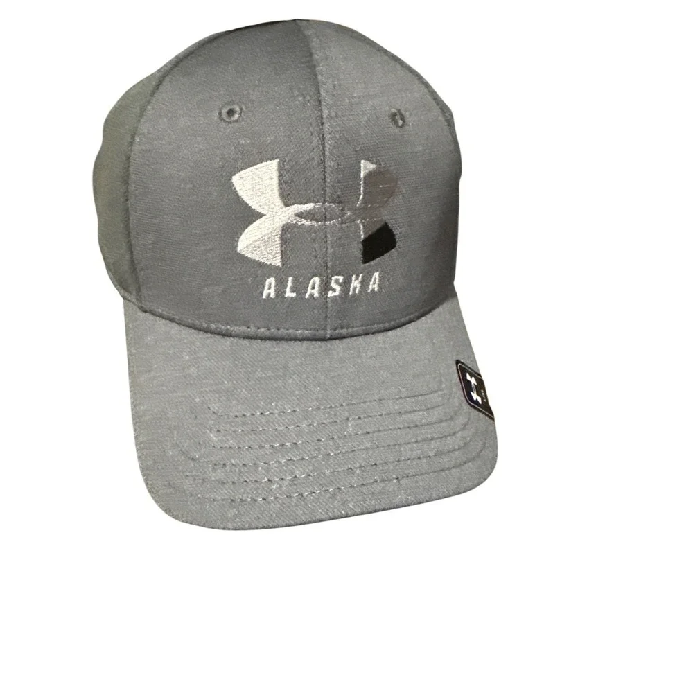 Under Armour Alaska Grey Embroidered UPF 50 Baseball Cap Hat Mens L/XL NEW